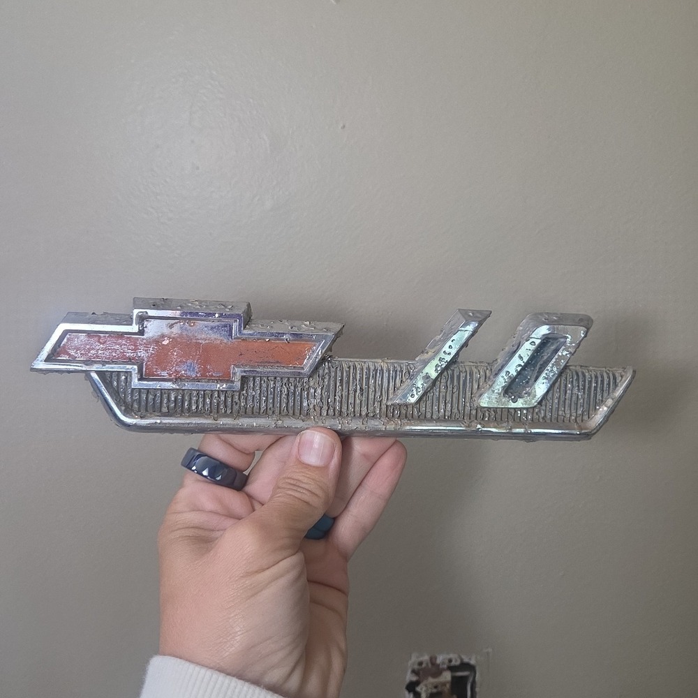 1962 Chevy C10 Original Truck Fender Emblem 3796920 USED GM Chevrolet OEM